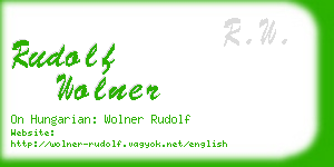 rudolf wolner business card